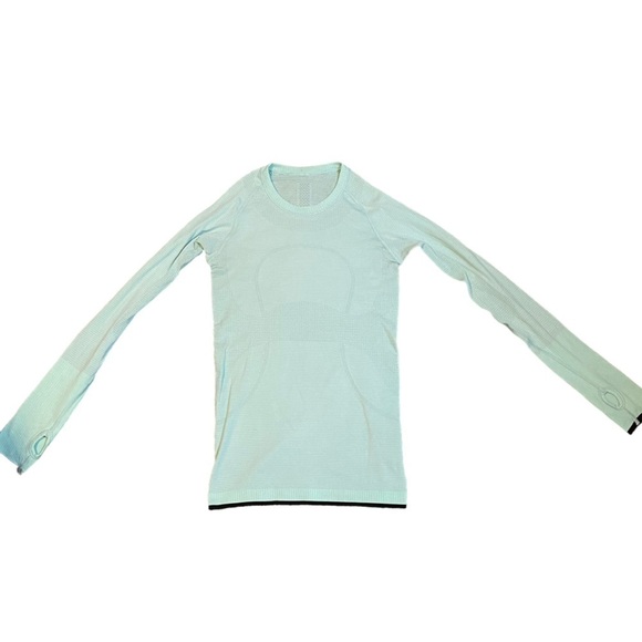 Lululemon Mint Green Long Sleeve Swiftly Shirt Sz 4 - Picture 4 of 9